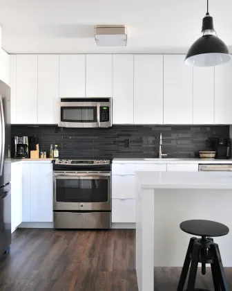 Interior de una vivienda con puntos de iluminación