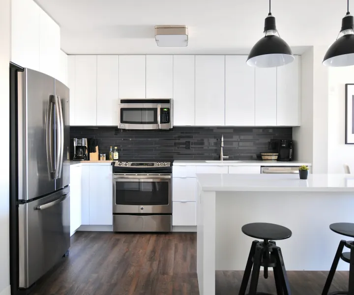 Interior de una vivienda con puntos de iluminación